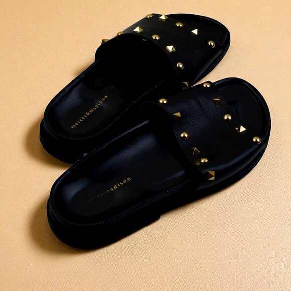 Mercer & Madison Black Slide | Women’s 8 - Picture 1 of 9